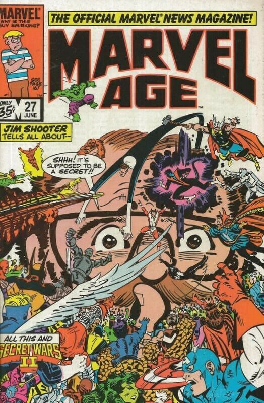 Marvel Age 27 ORIGINAL Vintage 1985 Marvel Comics Jim Shooter Secret