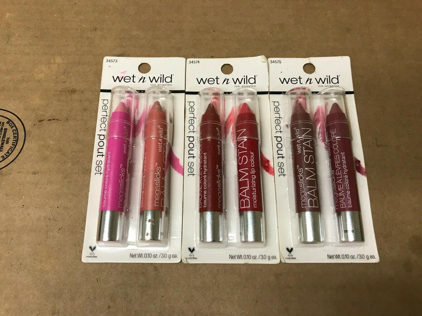 Wet N Wild Perfect Pout Set Lip Balm Crayons 2 Packs CHOOSE YOUR