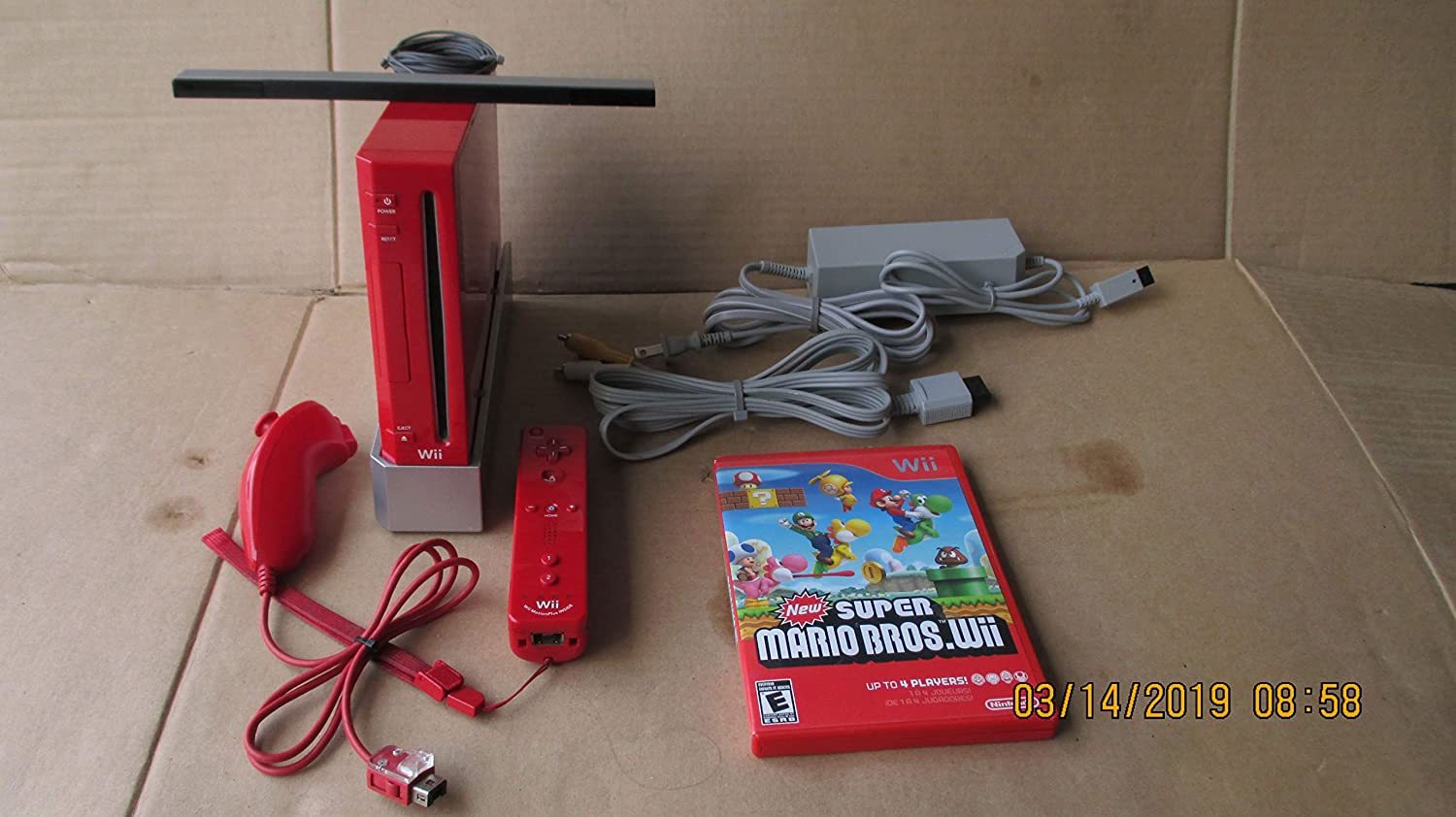 Red Wii Console Bundle Style Rvl 001 Video Game Consoles