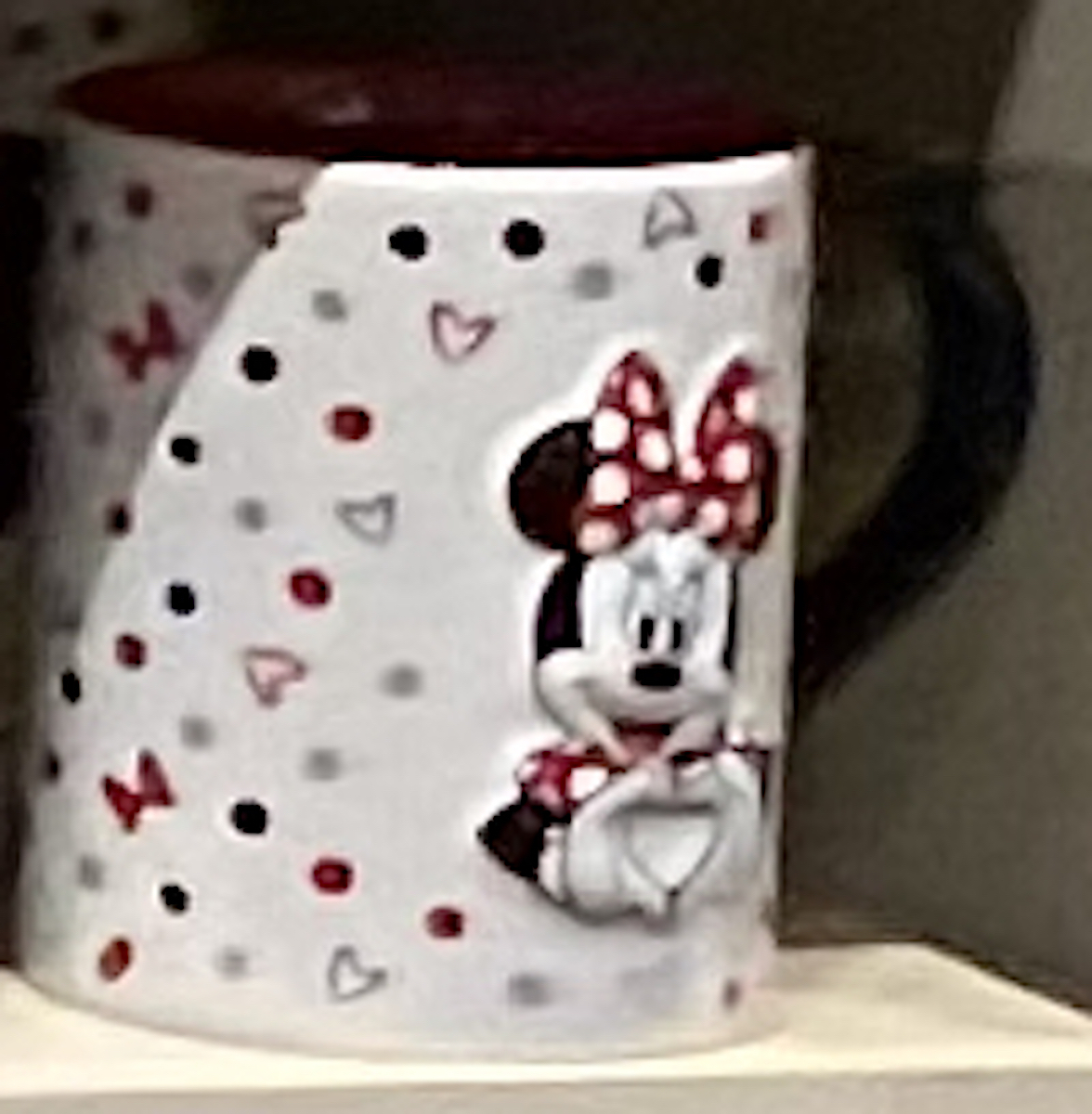 Disney Parks Minnie Mouse Love Ceramic Mug NEW Disney Mugs