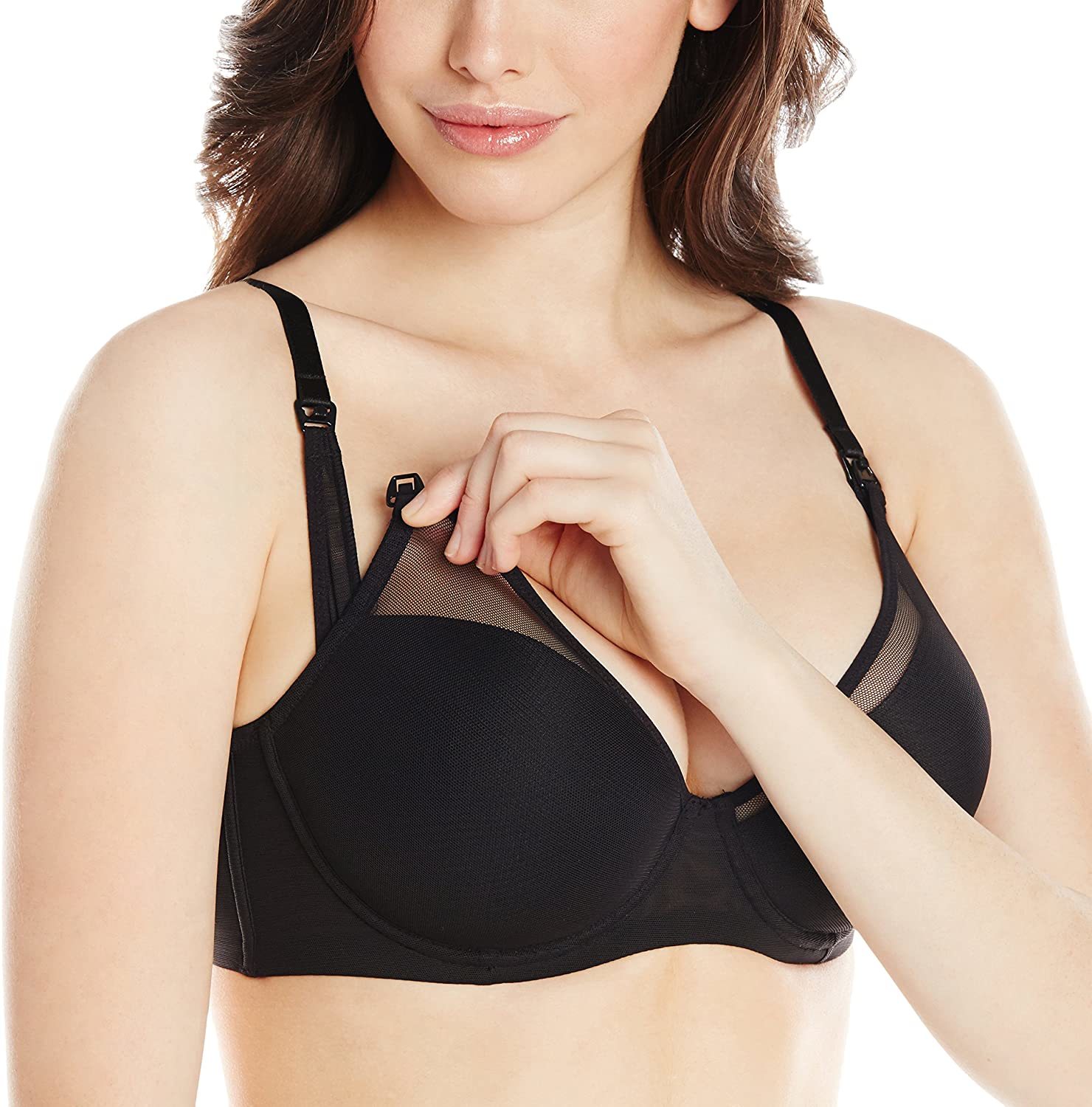 Le Mystere BLACK Mama Mia Underwire Nursing Bra US 34DDD F UK 34E Bras