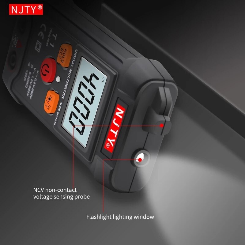 Njty T Mini Digital Multimeter Counts Auto Ranging Trms Ac Dc