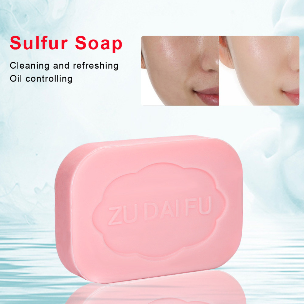 Zudaifu Sulfur Cleaning Refreshing Soap Skin Care Acne Psoriasis