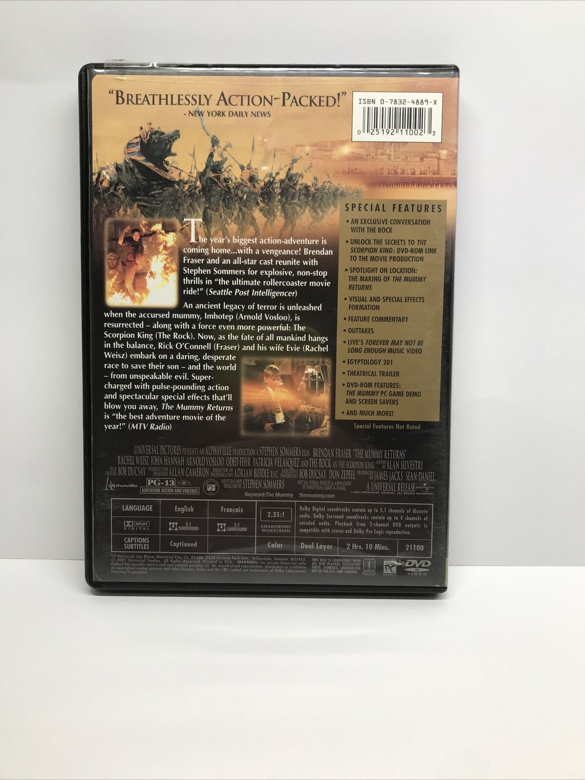 The Mummy Returns Widescreen Collector S Edition Dvd Very Good