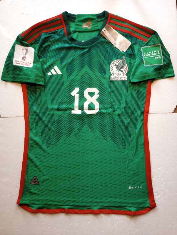 Andres Guardado Mexico 2022 World Cup Qatar Match Slim Green Home