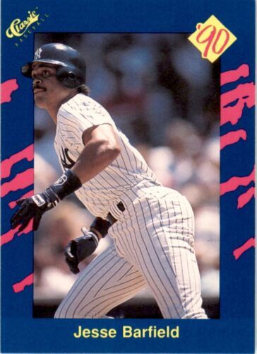 1990 Classic Blue 99 Jesse Barfield New York Yankees Trading Card