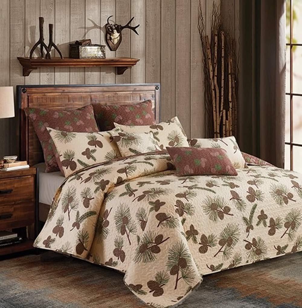 Rustic Lodge Quilt Set King Size Hunting Cabin Country Comforter