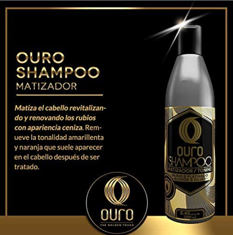 Ouro Toning Shampoo Matizador For Blonde Silver Hair Oz Hair