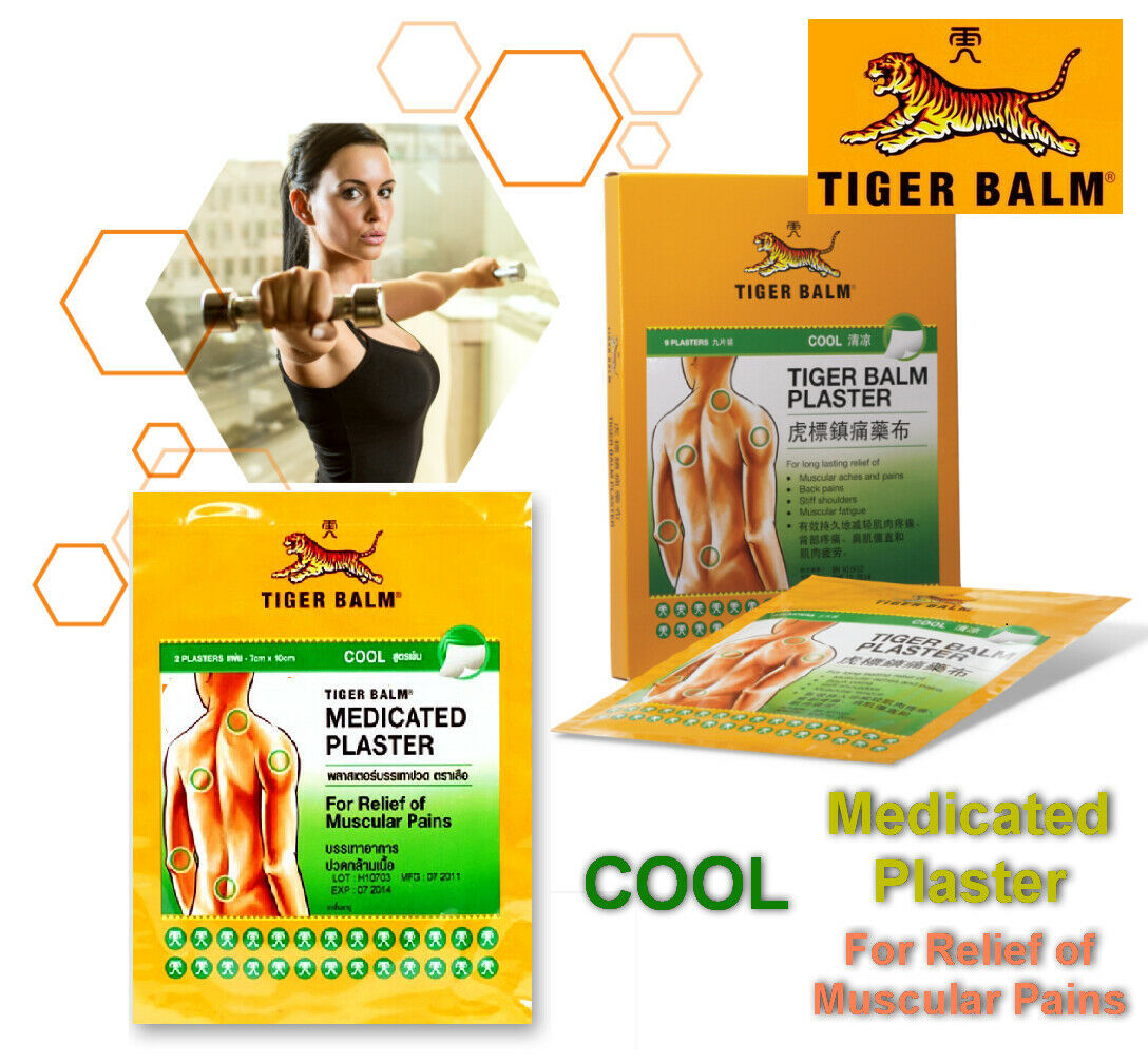 Tiger Balm Medicated Plaster Cool Patch Relief Muscle Pain Stiff Neck