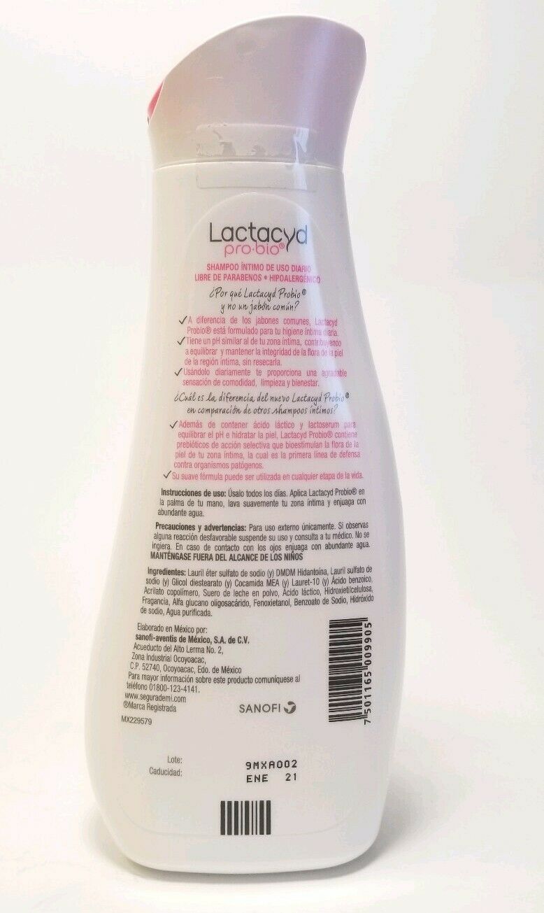 1 BOTTLE LACTACYD PRO BIO femina floral Shampoo Íntimo de uso Diario