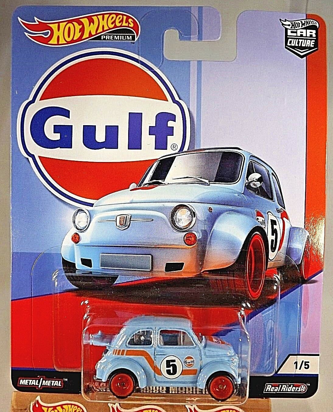 2019 Hot Wheels Car Culture 1 5 GULF RACING 60s FIAT 500D MODIFICADO W