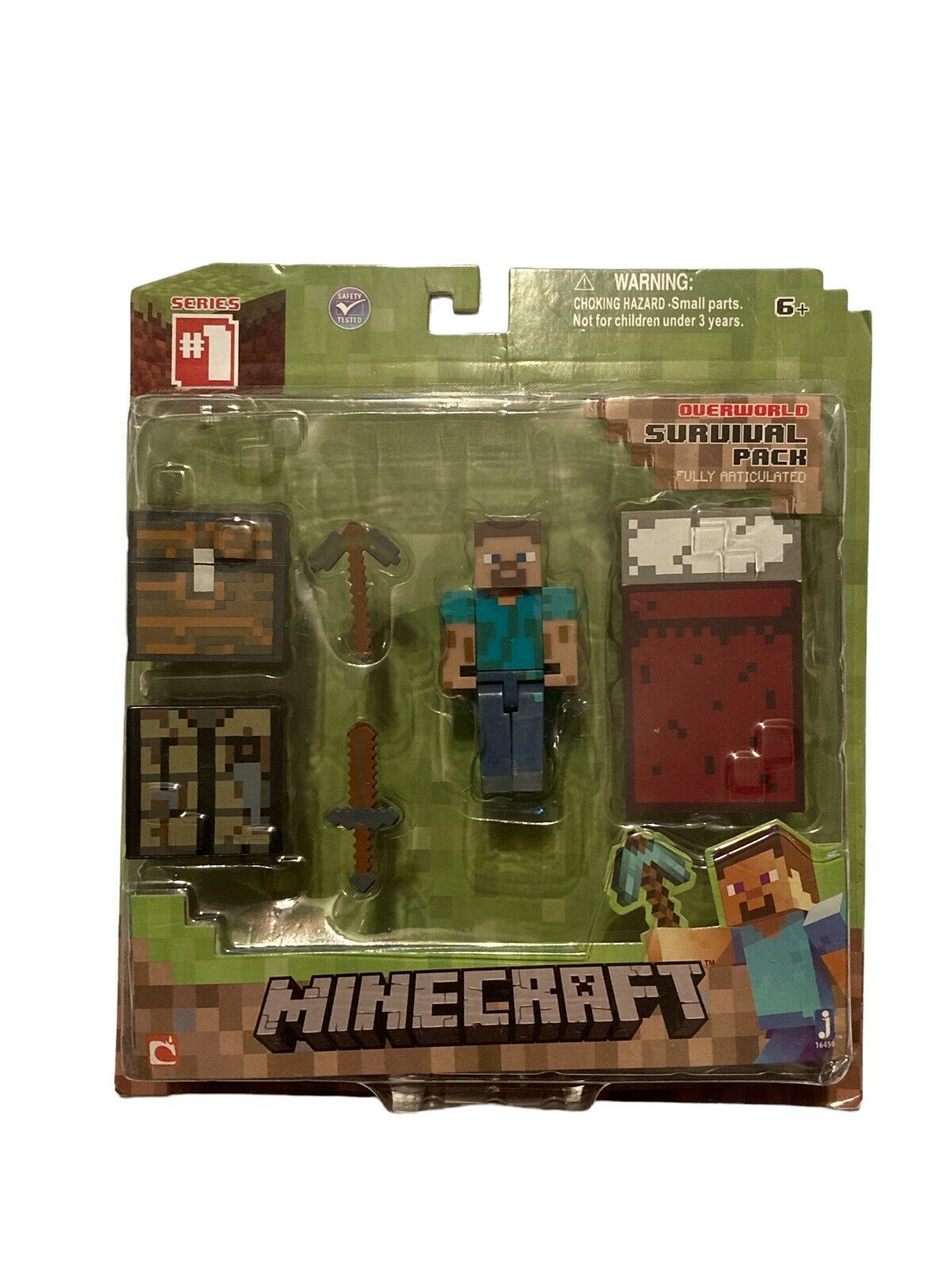 Minecraft Overworld Steve Survival 2014 Jazwares Figure Pack Action