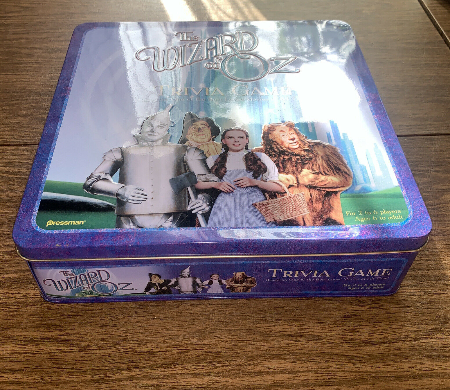 The Wizard Of Oz Trivia Board Game Collectible Tin Pressman 1999