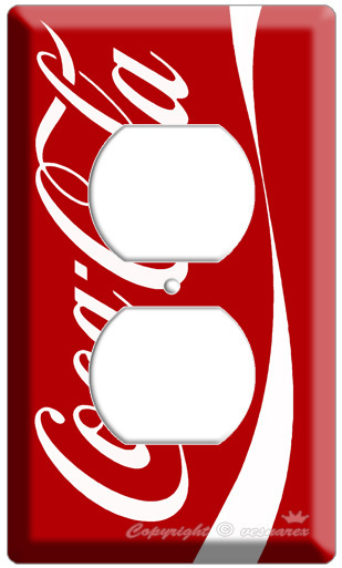 COKE COCA-COLA VERTICAL ELECTRIC OUTLET COVER WALLPLATE