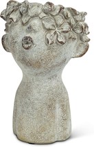 Abbott Collection 27-Baci-188-Sm Sm Kissing Face Planter-7.5&quot; H, Grey - $35.99