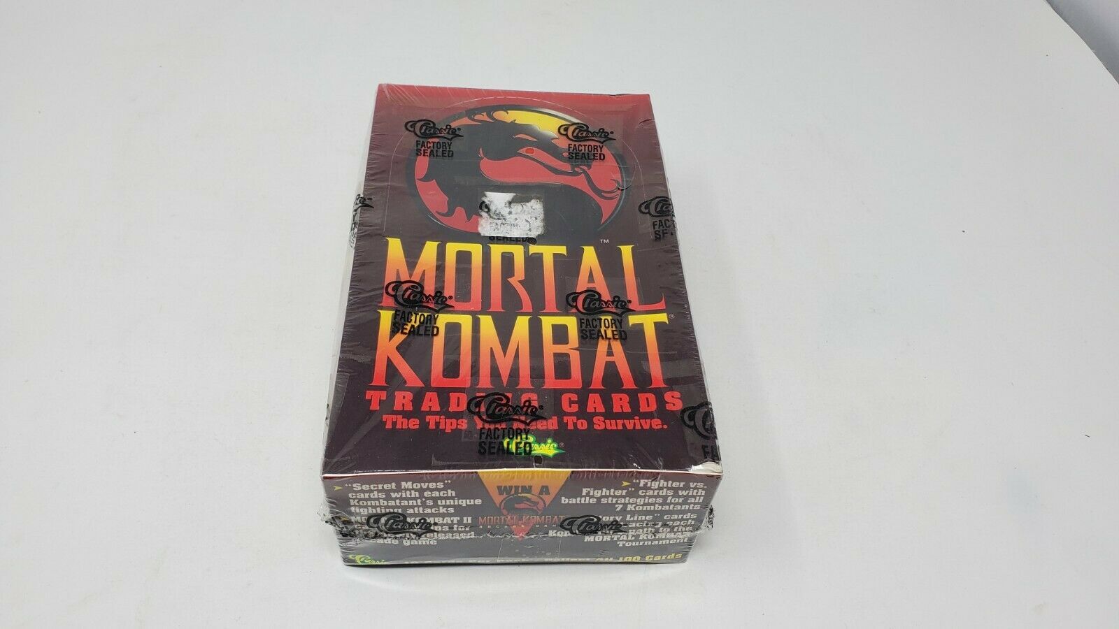 Factory Sealed 1994 Classic Games Mortal Kombat Trading Cards Box