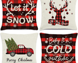 Christmas Pillow Covers & Christmas Decorations, Throw Pillow Covers 18X18 Set o