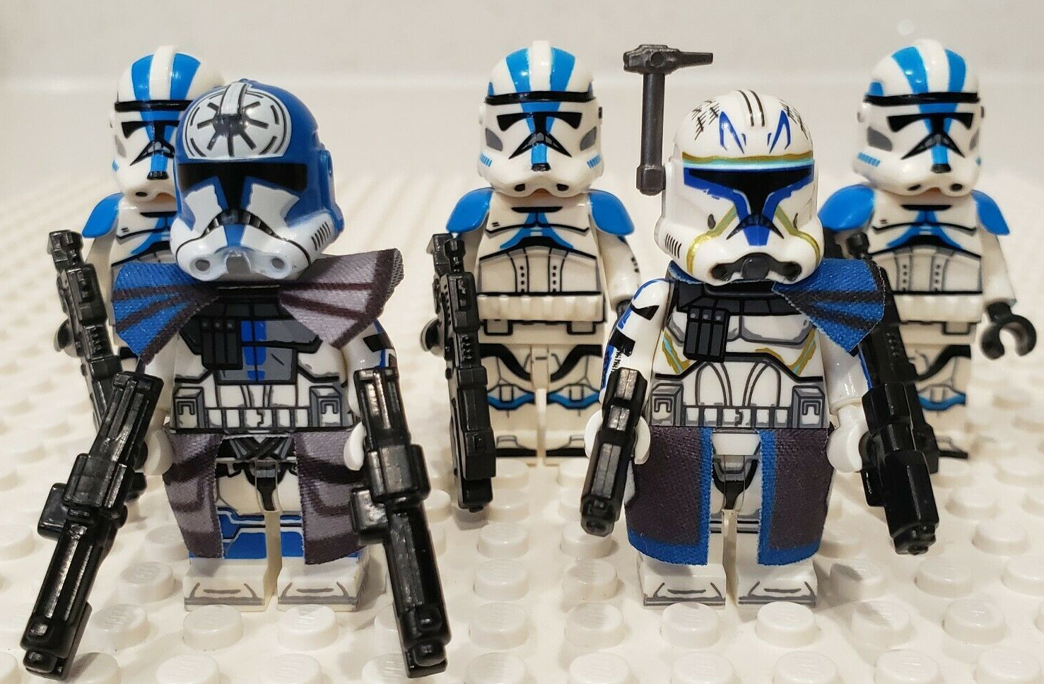 5pcs Captain Rex Jesse 501st Clone Troopers Star Wars Collectible Minifigure Toy