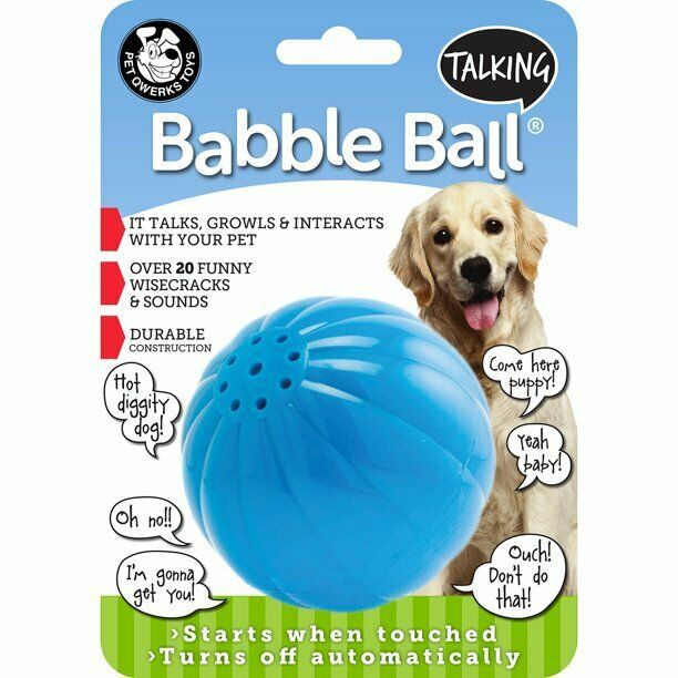 Primary image for Large Talking Babble Ball Toy for Dogs - Pet Qwerks - Blue