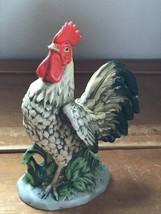 Vintage Homco Ceramic Farmyard Rooster Chicken Figurine – 6.5 inches high x 4.5  - $13.09