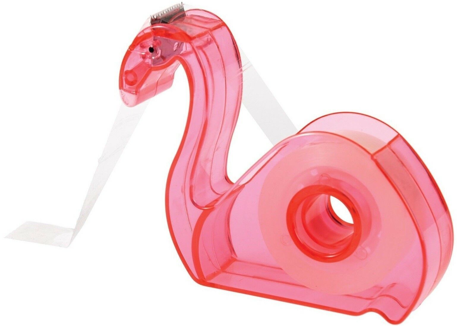 Pink Flamingo Tape Dispenser Refillable w/Clear Tape 3/4 Inch Desk
