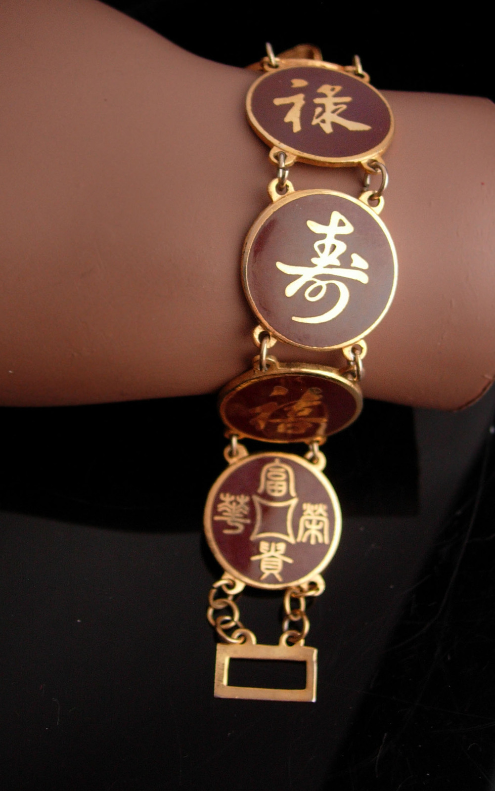 Two Beautiful Tibetan 4 Brass Strands Delicately Braided Amulet Cuff Bracelets 