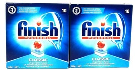 2 Boxes Finish 5.74 Oz Powerball Classic Pre Soak Action 10 Dishwasher Detergent