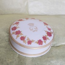 Monaco Porcelain Trinket Box, Vintage, Roses, Princess Grace, Lidded Dish