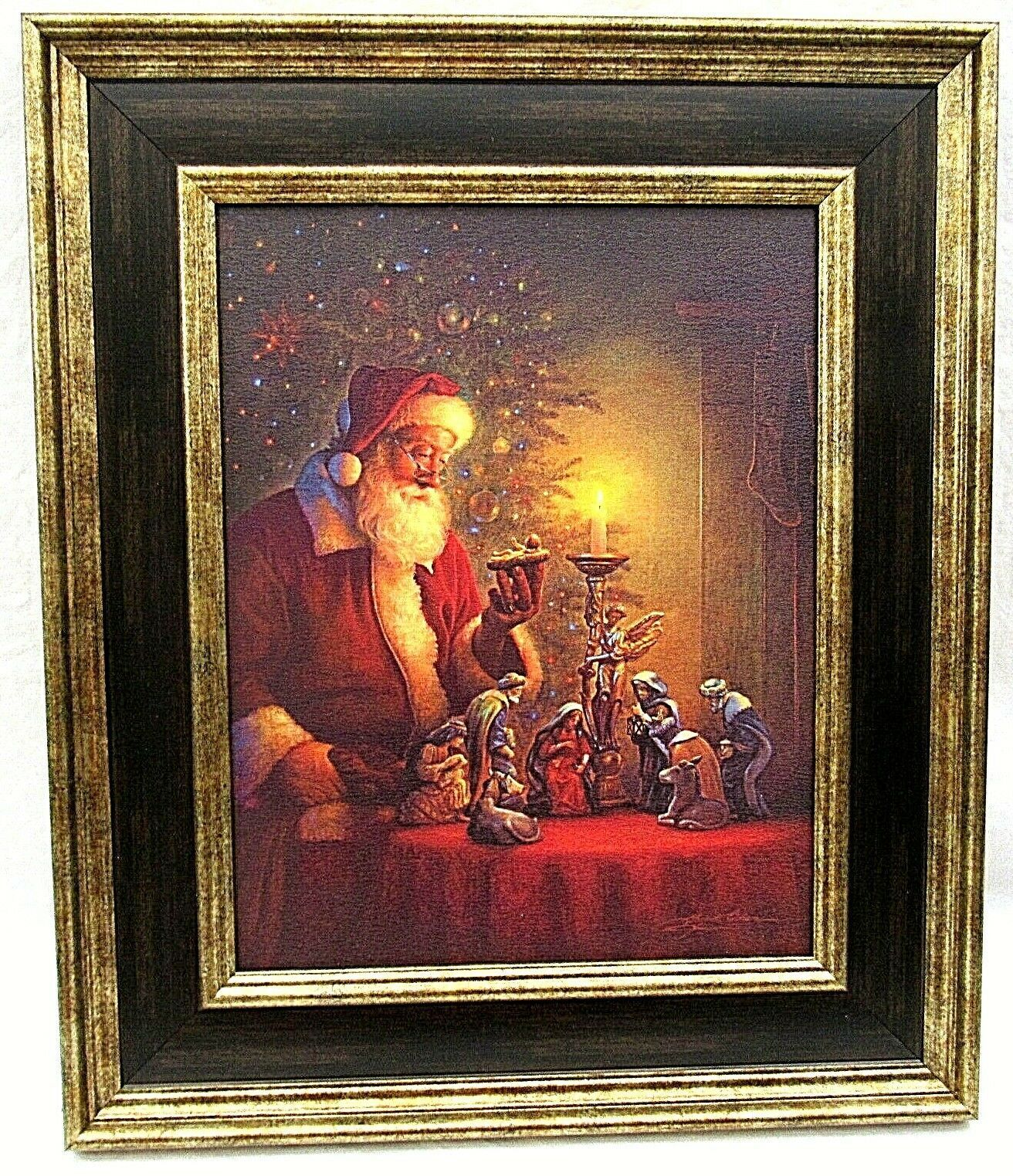 Framed Spirit of Christmas Art Print Greg Olsen 20 x 17 Nativity Santa ...