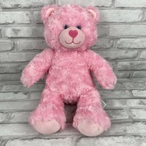 Build A Bear Pink Teddy Bear Plush Toy Stuffed Animal Girl Heart 17 Inches - $20.31
