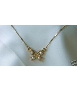 1928 Jewelry Co. Simulated Pearl Bow Goldtone Pendant - $9.00
