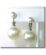 Vintage Richlieu Faux Pearl Clipback Dangle Earrings - $19.00