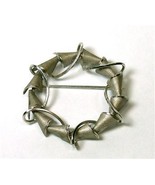 Delicate Sterling Abstract Circular Curtis &quot;dce&quot; Brooch - $19.00