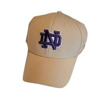 Adidas Notre Dame Navy Blue & Tan L/XL Unisex Adult Hat Fitted  - $14.84