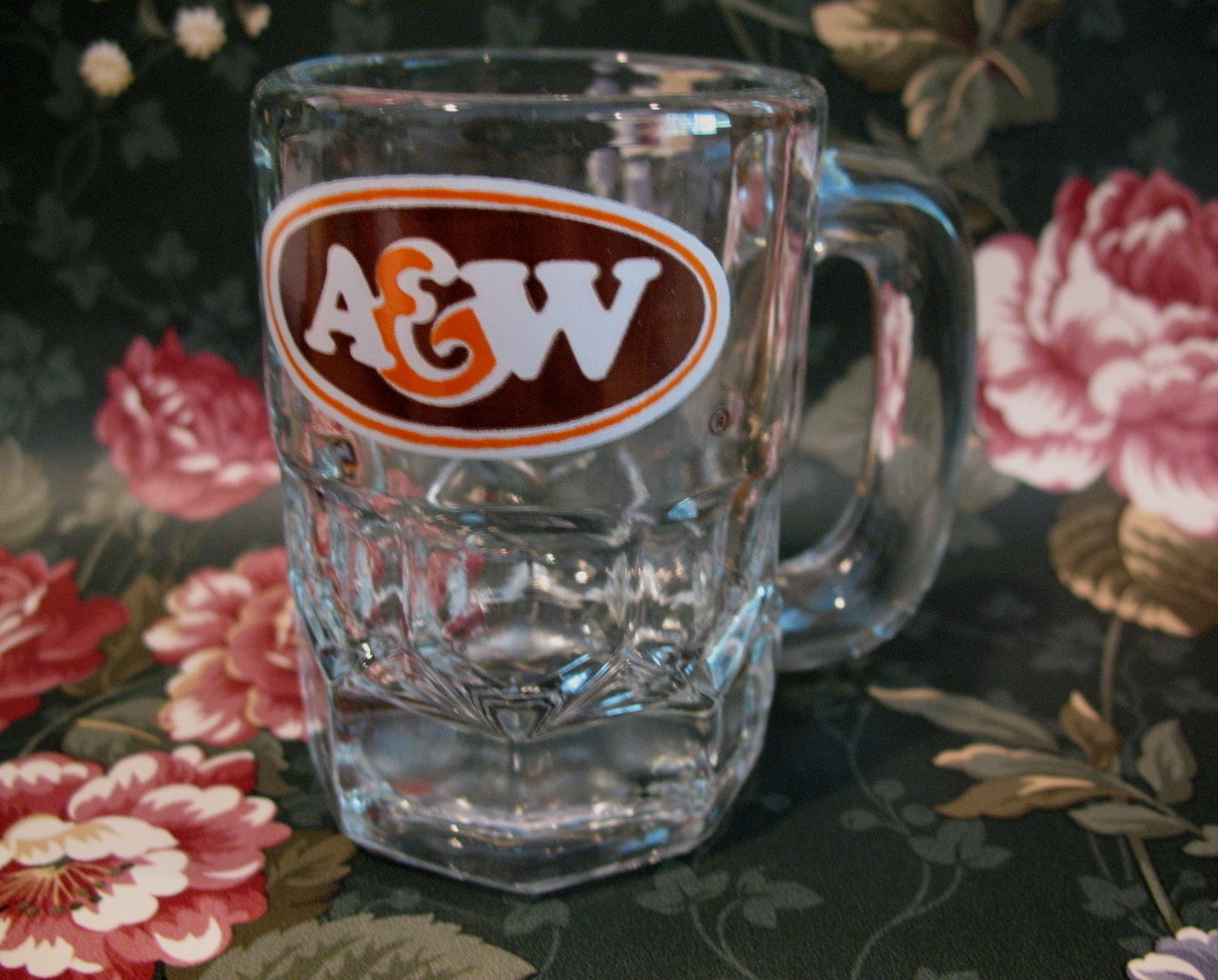 A&W ROOT BEER MUG Rootbeer Large Oval Logo CHILD Size Collectible A&W