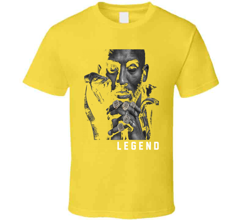 Kobe Bryant 5 rings Legend Los Angeles Basketball Fan T Shirt - T-Shirts