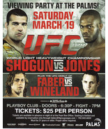 UFC 128 SHOGUN vs JONES @ PALMS Vegas Boxing Card - $4.95