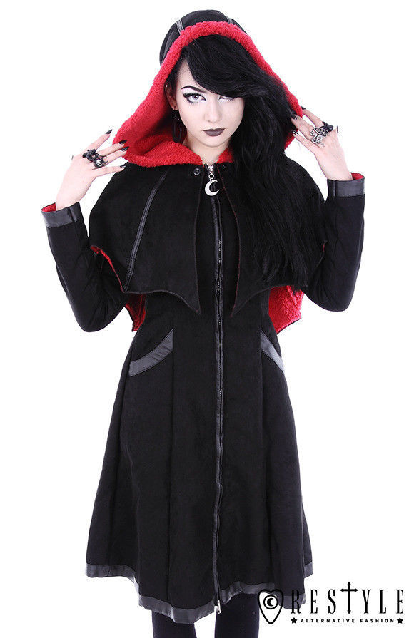 Image of Restyle Bat Gothic Goth Punk Emo Rocker Detachable Wings Winter Coat Jacket