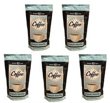 (5) Roasted Ground Coffee Premium FRENCH VANILLA 6 oz 40 CupsEa SEALED= ... - $24.68