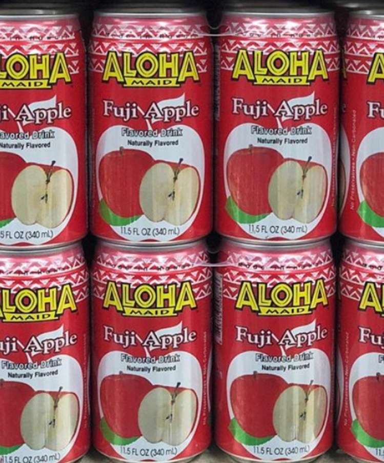 12 Cans, Aloha Maid, Fuji Apple, Canned Juice, Non Carbonated 11.5 oz