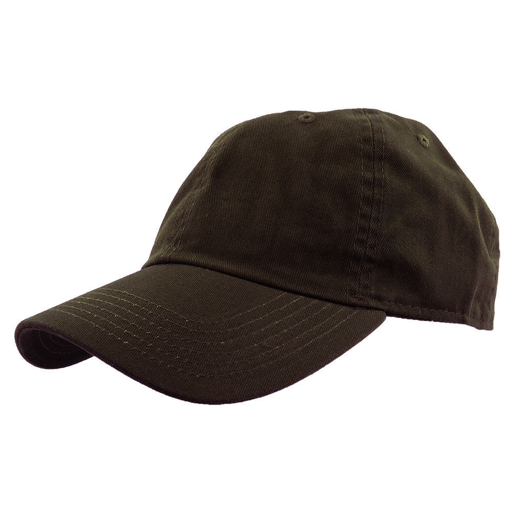 Primary image for Dark Brown Baseball Cap Plain Polo Style Washed Adjustable 100% Cotton