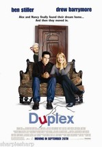 DUPLEX Ben Stiller Drew Barrymore Motion Picture Promotional Movie Poste... - $13.95