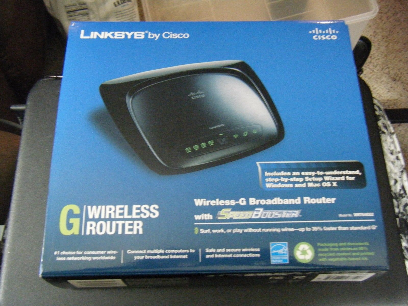 Cisco Linksys WRT54G2 v1 54 Mbps 4-Port 10//100 Wireless G Broadband Router /& AC