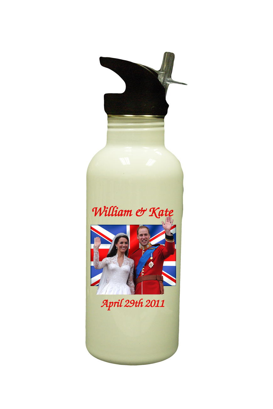 Prince William & Kate Middleton Wedding Water Bottle Gift #3