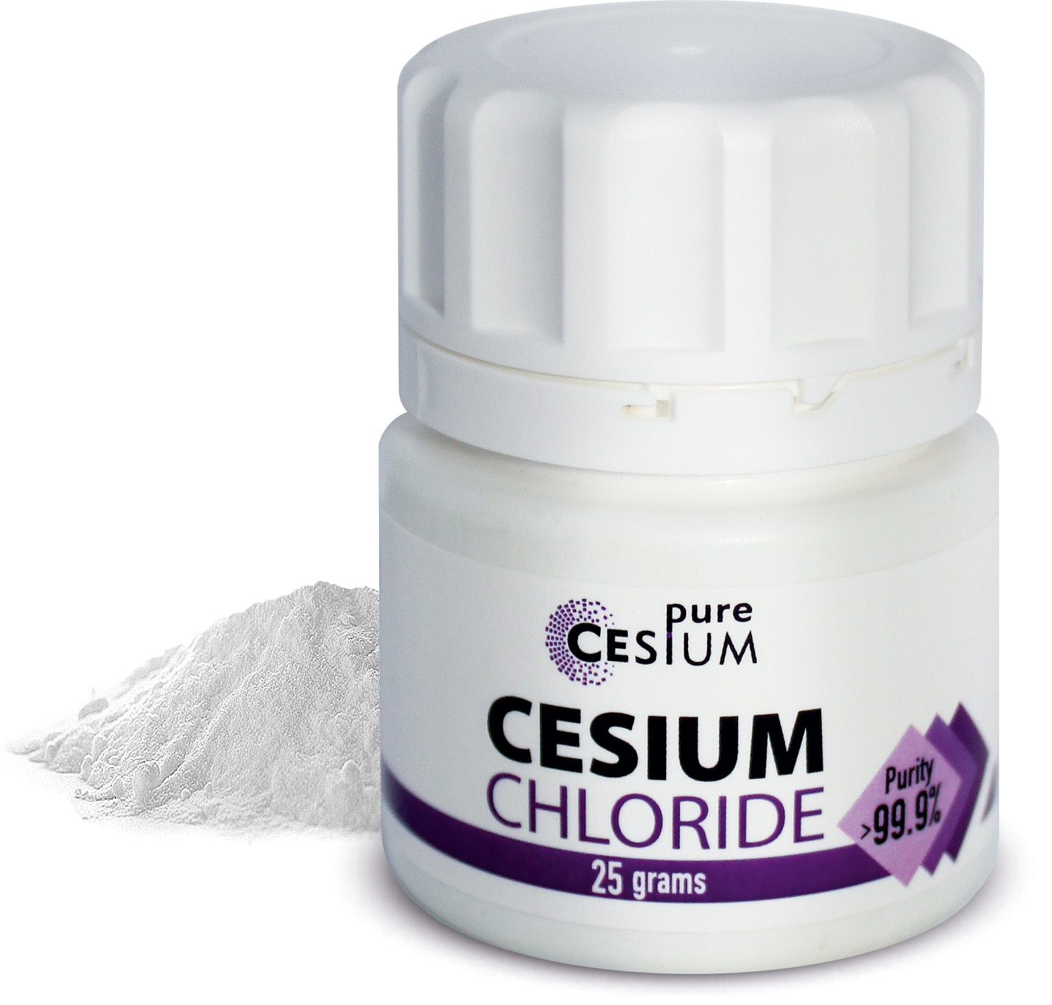 Pure Cesium Chloride CsCl 25g Powder, Purity >99.9%, CoA Incl, CL ...