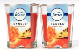 2 Count Febreze 6.3 Oz Hawaiian Aloha Eliminates Odors & Freshens 2 Wick Candle
