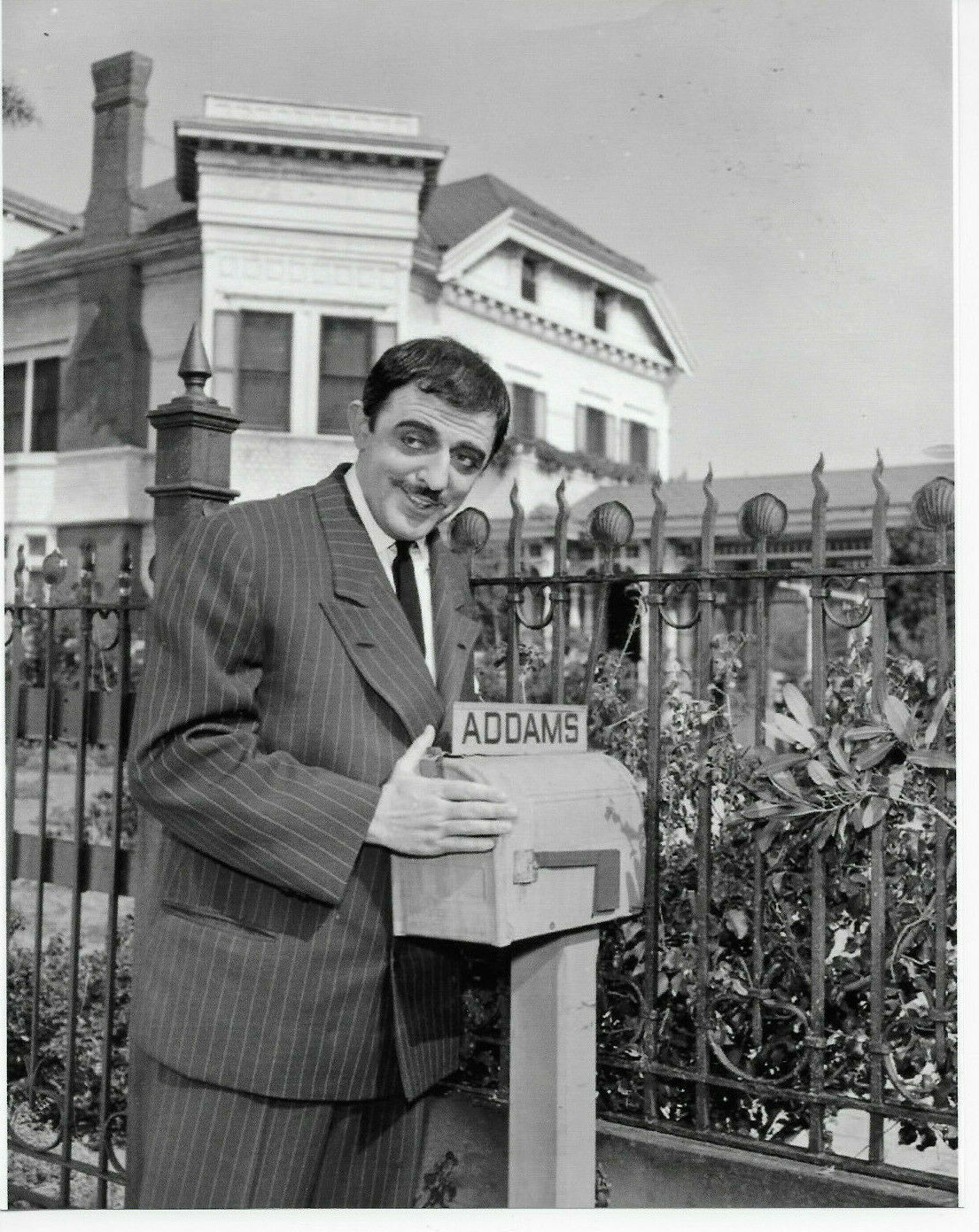 THE ADDAMS FAMILY JOHN ASTIN GOMEZ ADDAMS 8X10 PHOTO Black & White