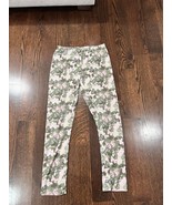 Girls Kids Wonder Nation Gray Pink Butterfly Leggings Pants Size XL 14-16 - $7.42