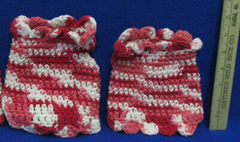 Handmade Dog Sweater Crocheted White &amp; Pink Available 2 Sizes Choice - $7.51
