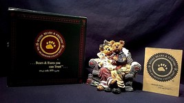 BOYDS BEARSTONE-MOMMA AND PAPPA Mc NEW BEAR WITH BABY BUNDLES-MUSIC BOX-... - $34.95